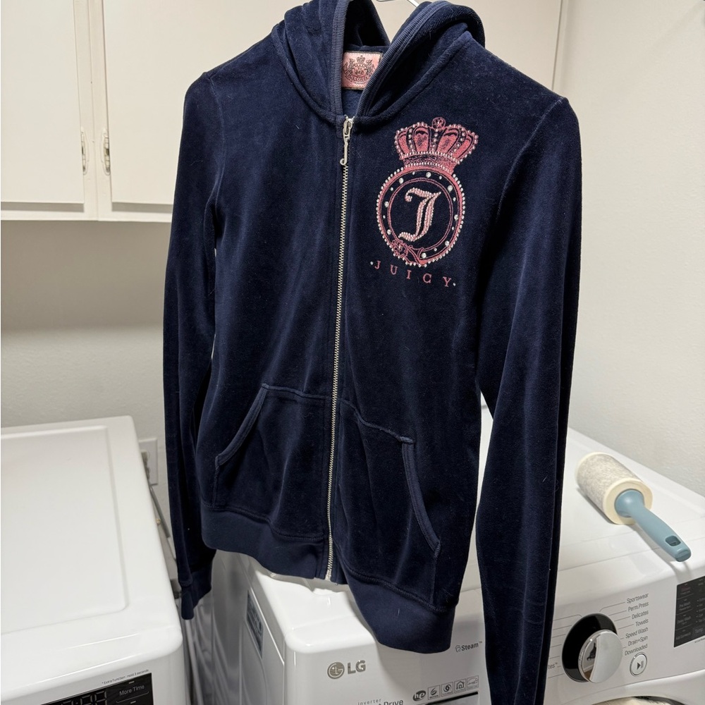Juicy Couture Dark Blue Velour Jacket